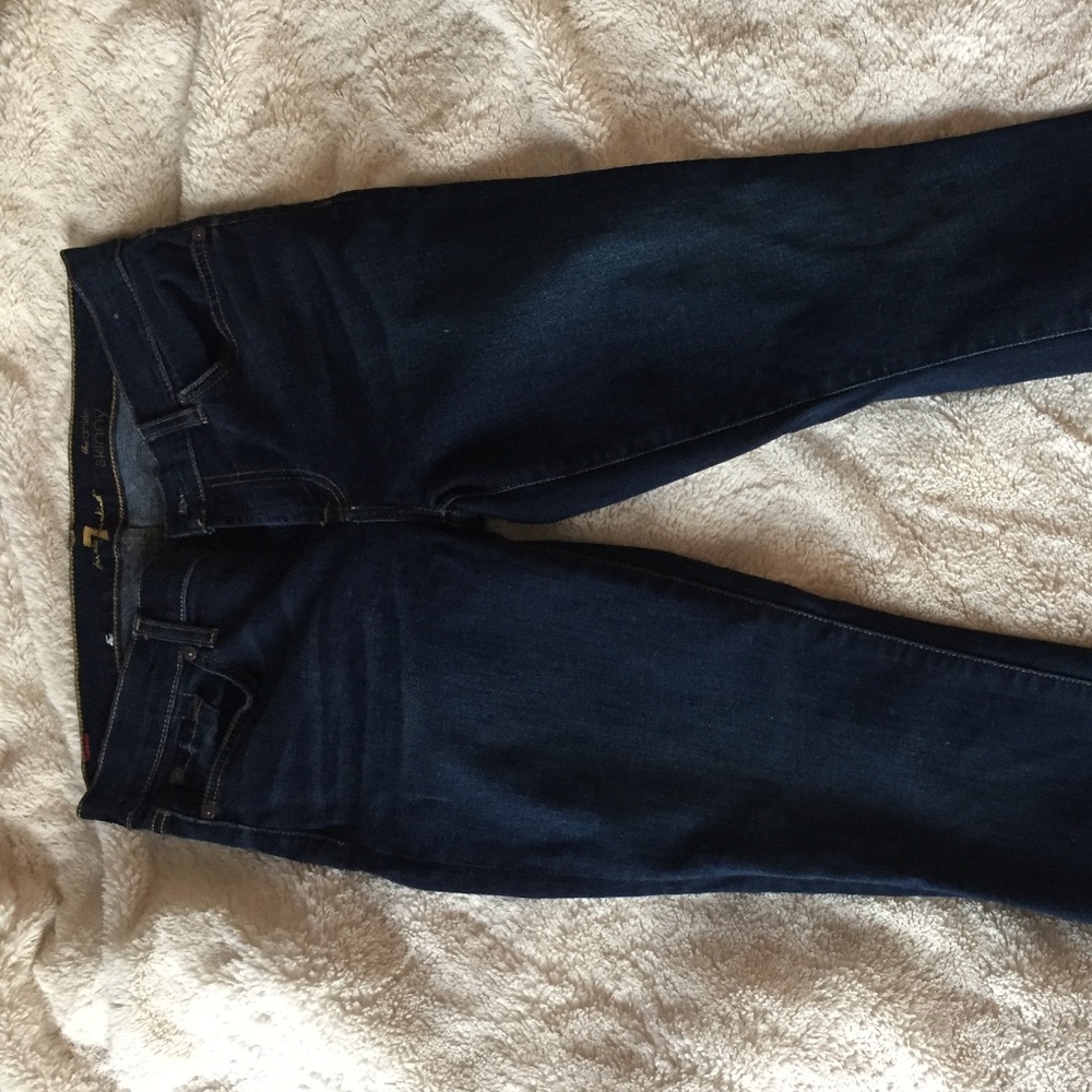 7 For All Mankind Ankle Skinny Jeans Sz 30